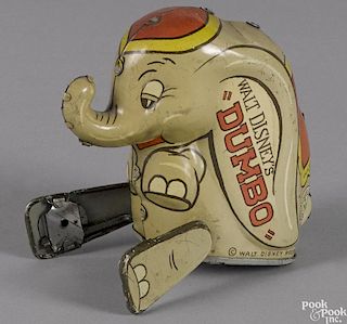 Marx tin lithograph wind-up Dumbo, 4'' h.