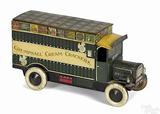 Scarce Cooperative Wholesale Society tin lithograph advertising biscuit truck for Crumpsall Cream