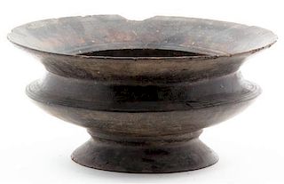 A Ceramic Footed Center Bowl, Diameter 14 7/8 inches.