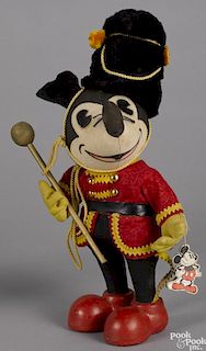 Knickerbocker Toy Co. Mickey Mouse Drum Major cloth doll, ca. 1935, with original outfit