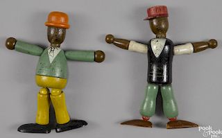 Jaymar Amos 'N' Andy jointed wood dolls, 5 3/4'' h.