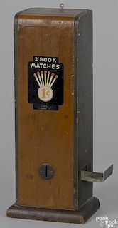 2 Book Matches one-cent coin operated vending machine, 14'' h.