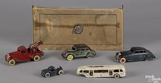 Arcade cast iron play vehicle play set, #3520, with original box