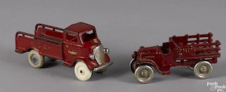 Arcade cast iron Studebaker Ice delivery truck, 6 3/4'' l.
