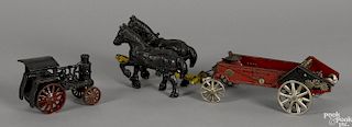 Two Arcade cast iron toys, to include an Avery steam tractor, 4 1/2'' l.