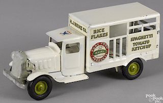 Metalcraft Heinz 57 delivery truck, painted steel with decal decoration, 12 1/4'' l.