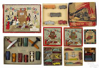Five Tootsietoy play sets, in their original boxes, to include a no. 7005 Playtime Miniatures
