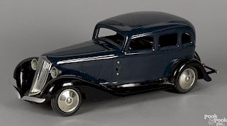 Cor-Cor pressed steel Graham sedan with headlights and rubber tires, 20'' l.
