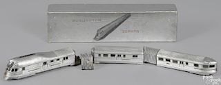 Western Coil and Electric Burlington Zephyr train set in box