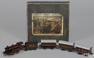 Bing O Gauge Apollo passenger train set in box, to include an 0-4-0 electric three-rail engine