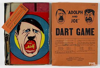 Somerville Limited anti-German and Russian Adolph and Joe Dart Game, in its original box