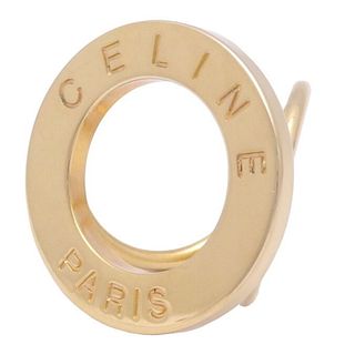 Celine CELINE scarf ring logo gold metal material ladies