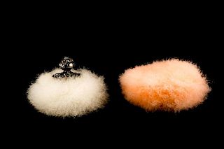 Two Swan's Down Feather Powder Puffs