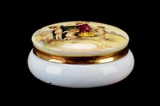 Porcelain Dresser Box after Jean Ernest Aubert
