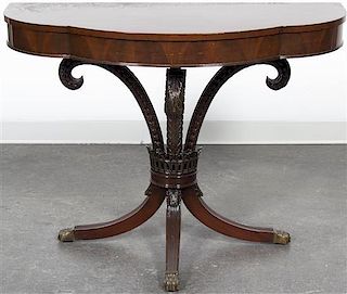 An American Console Table. Height 31 x width 40 x depth 17 3/4 inches.