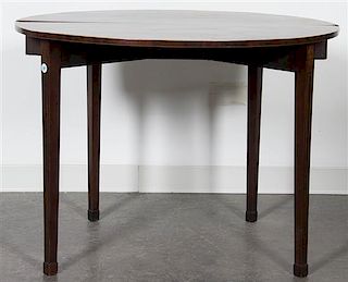 A George III Mahogany Flip-Top Tea Table, Height 29 x width 38 x depth 16 3/4 inches.
