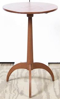 * A Danish Style Teak Candle Stand, Height 25 x diameter of top 16 inches.