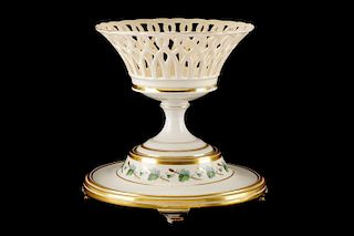 Royal Vienna Plateau Stand w/Reticulated Compote