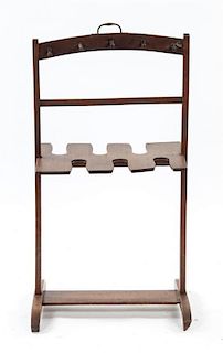 * An American Mahogany Boot Rack, Height 31 1/2 inches.