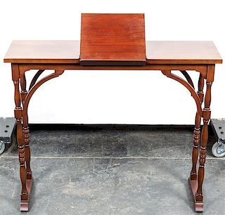 A Georgian Style Mahogany Library Table, Height 30 1/4 x width 36 x depth 10 inches.