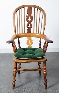 An American Windsor Chair, Height 46 inches.