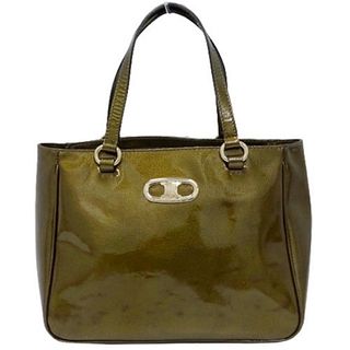 Celine CELINE Bag Ladies Tote Handbag Enamel Khaki