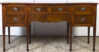 * A George III Style Mahogany Sideboard, Height 38 x width 72 x depth 22 3/4 inches.