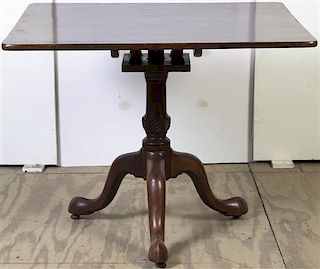 * A George III Style Mahogany Breakfast Table, Height 28 1/4 x width 36 x depth 36 inches.
