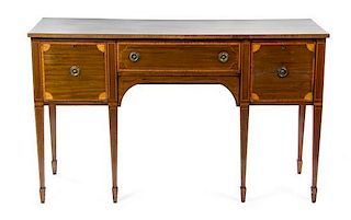 A George III Style Mahogany Sideboard, Height 36 x width 60 x depth 22 1/4 inches.