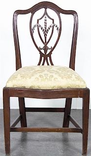 An English Style Side Chair, Height 36 5/8 inches.