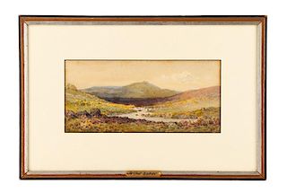 Arthur Suker, "Flower Field", Watercolor