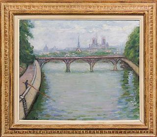 Louis Kronberg, (American, 1872-1965), Along the Seine