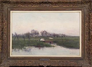 * Paul Leon Bayart, (Belgian, 1861-1921), Landscape