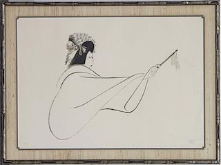* Albert Hirschfeld, (American, 1903-2003), Geisha