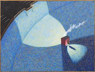Susanne Slavick, (American, b. 1956), Red Ice Hut and Overlook, 1982