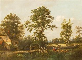 Frans Keelhoff, (Belgian, 1820-1891), Pastoral Scene, 1851
