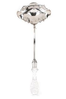 Pairpoint Silver & Brilliant Cut Glass Ladle