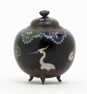 A Chinese Cloisonne Jar, Height 3 inches.