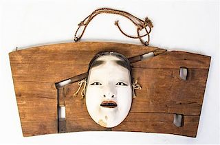 A Japanese Noh Mask, Height 8 inches.