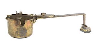A Japanese Gilt Bronze Wedding Ladle, Diameter 6 inches.