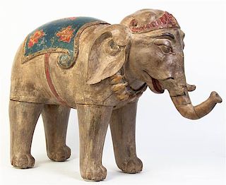 A Southeast Asian Style Model of an Elephant, Height 23 inches.