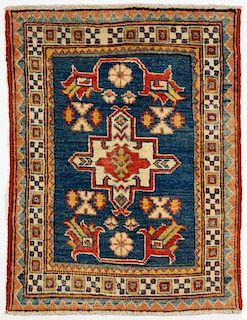 Hand Woven Kazak Throw Rug (2' x 2' 9")