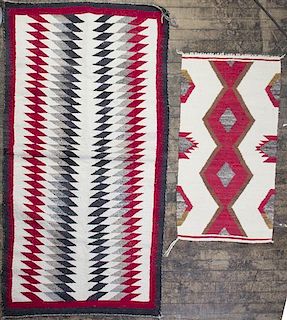 * A Navajo Wool Rug 3 feet 2 inches x 1 foot 8 inches.