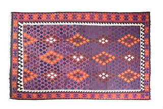 An Afghan Kilim Wool Rug 6 feet 8 inches x 9 feet 8 inches.