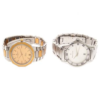 Two Gent's Stainless Steel Wristwatches