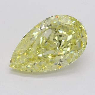 4.18 ct, Natural Fancy Intense Yellow Even Color, SI1, Pear cut Diamond (GIA Graded), Appraised Value: $250,700 