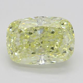 2.03 ct, Natural Fancy Light Yellow Even Color, VVS2, Cushion cut Diamond (GIA Graded), Appraised Value: $36,500 