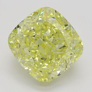 4.02 ct, Natural Fancy Intense Yellow Even Color, SI1, Cushion cut Diamond (GIA Graded), Appraised Value: $181,200 