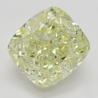 4.11 ct, Natural Fancy Light Yellow Even Color, VS2, Cushion cut Diamond (GIA Graded), Appraised Value: $89,500 