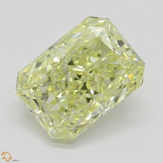 2.01 ct, Natural Fancy Yellow Even Color, SI1, Radiant cut Diamond (GIA Graded), Appraised Value: $43,200 